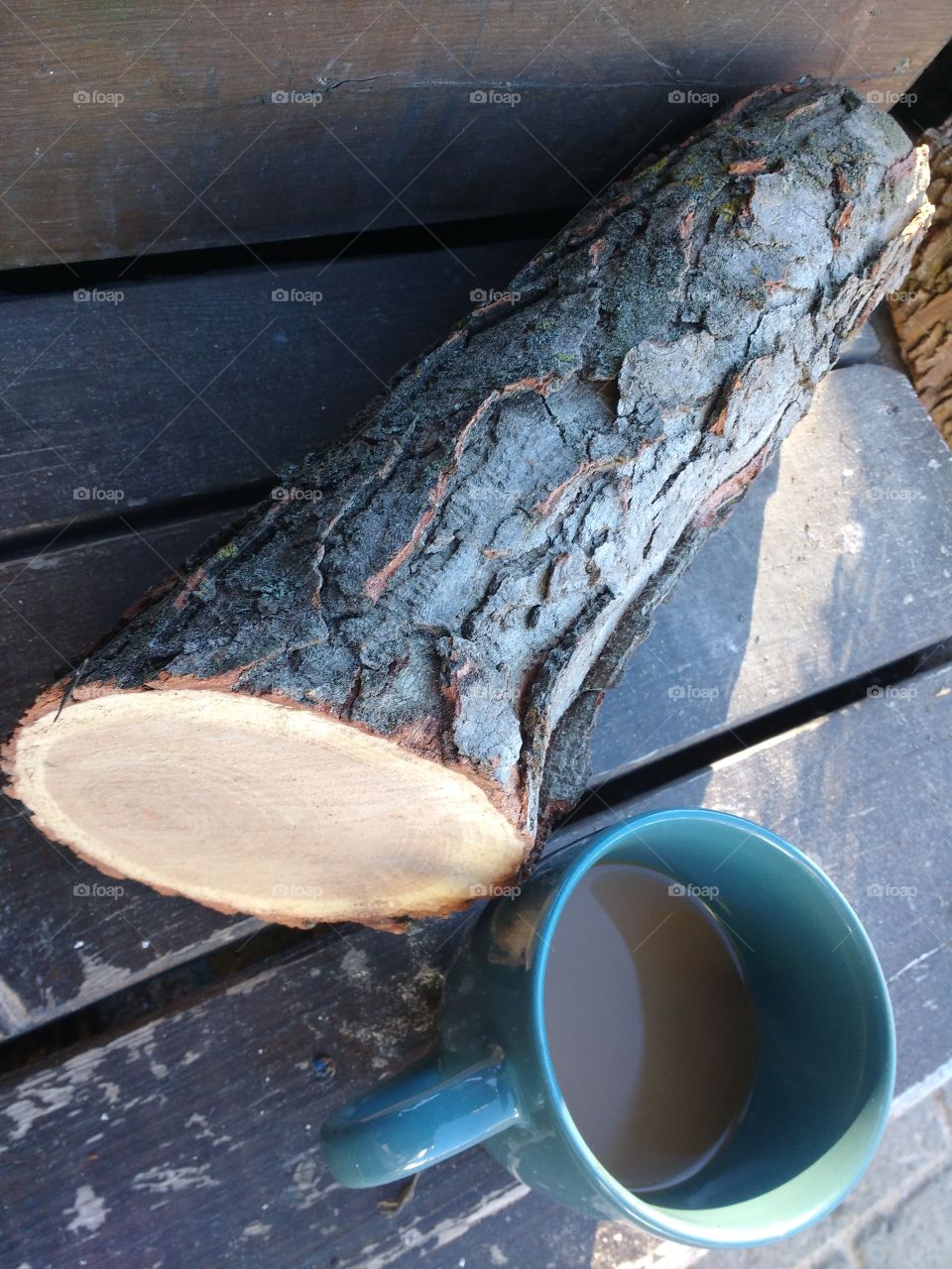 Cup of Coffee with Kentucky Coffee Tree wood