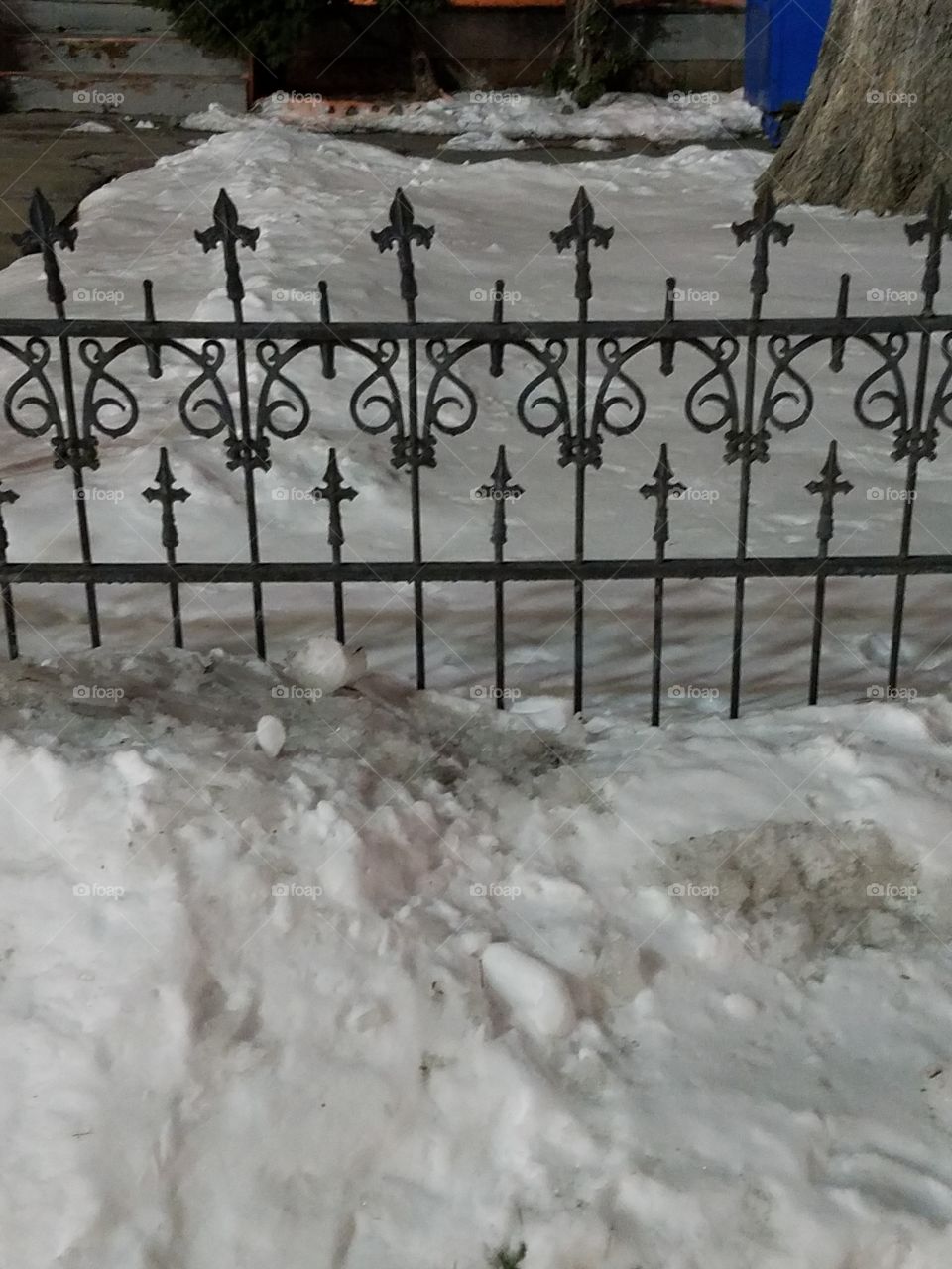 fenced snow
