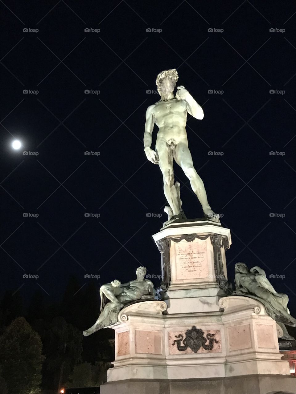 David at night