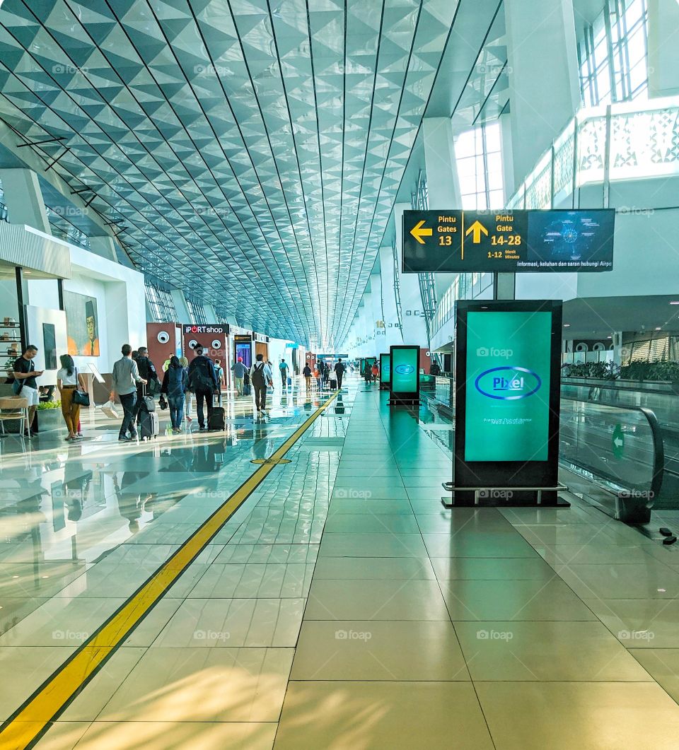 Soekarno Hatta Airport is an airport located in the city of Tangerang, not far from the capital of Indonesia, Jakarta