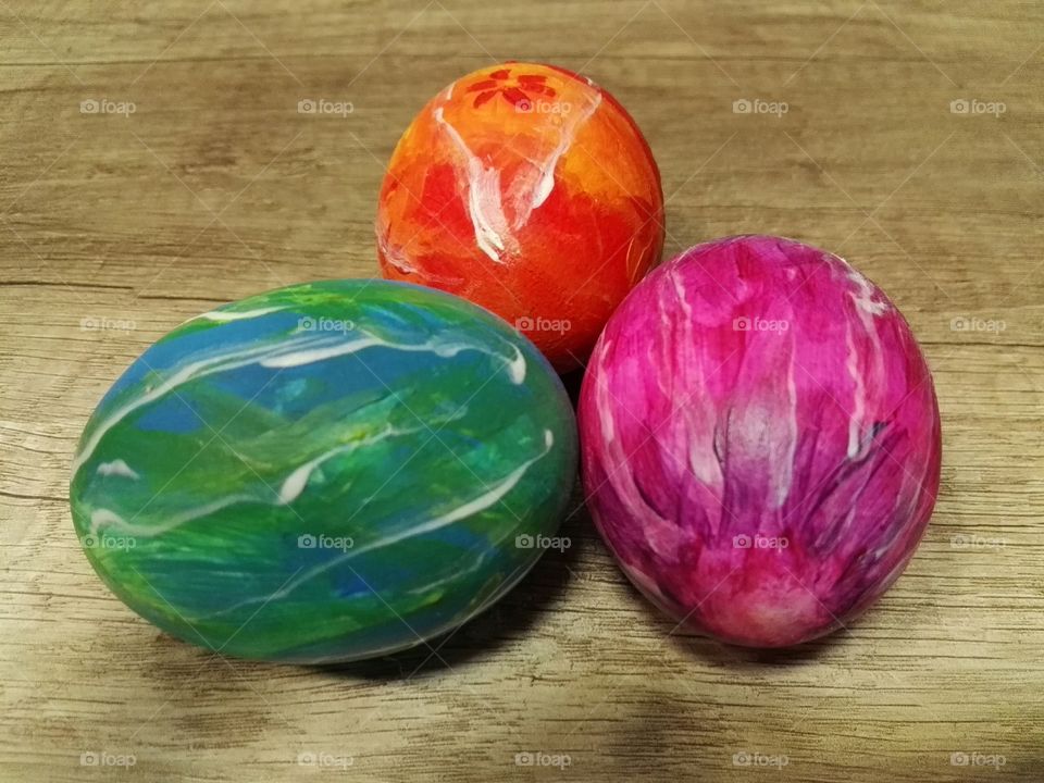 colorfull easter eggs