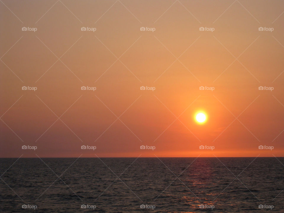 ocean sunset sun water by technotimber