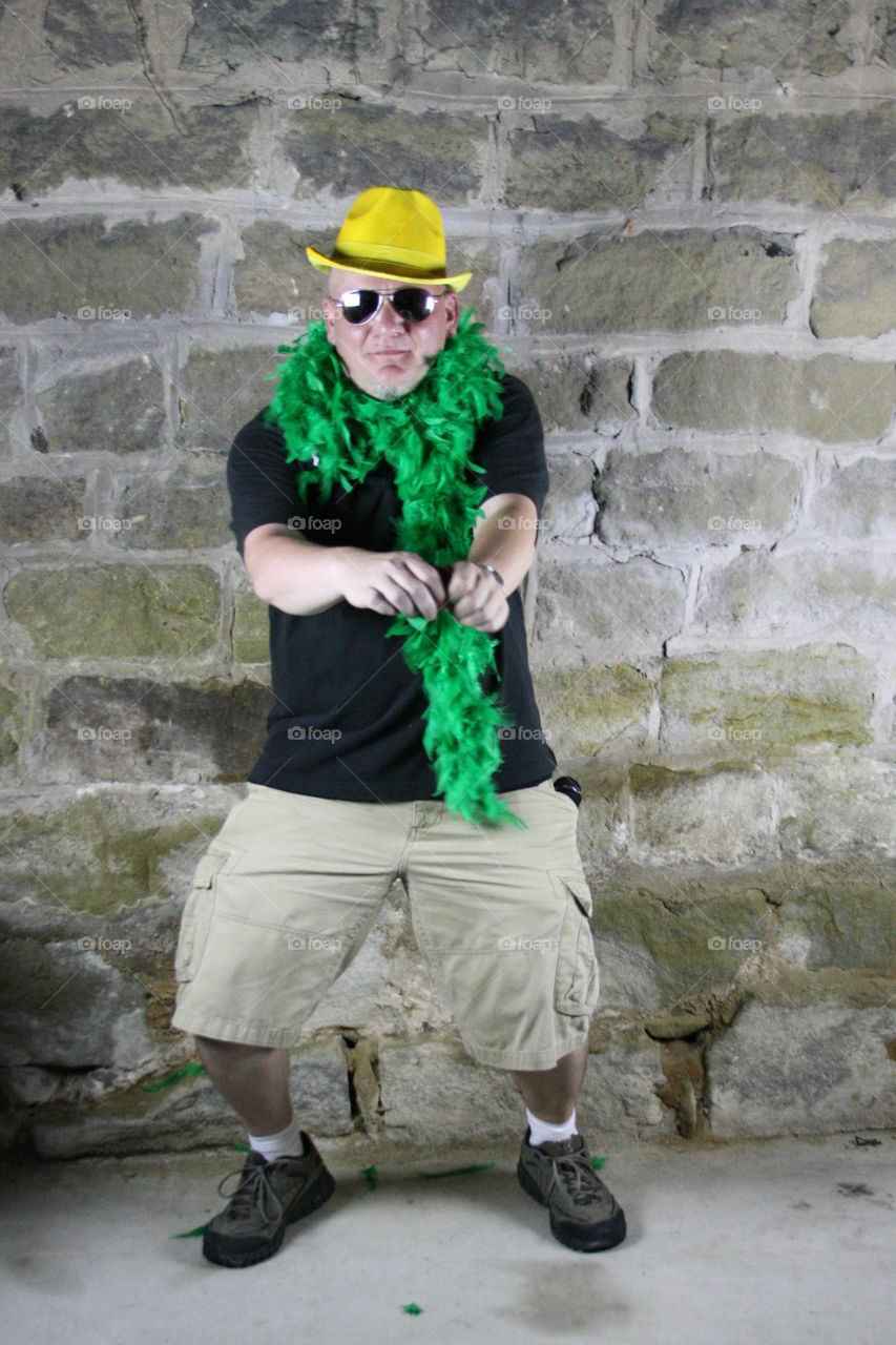 Portrait of a man wearing hat and goggles