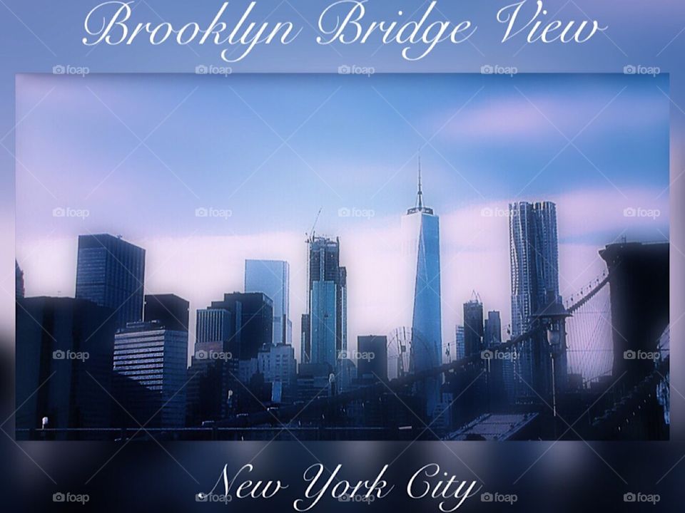 Brooklyn Bridge, Brooklyn Bridge View, One World Trade Center, New York City