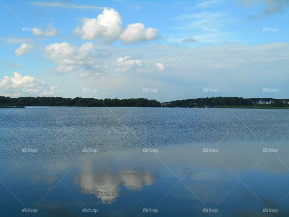 lake blue landscape