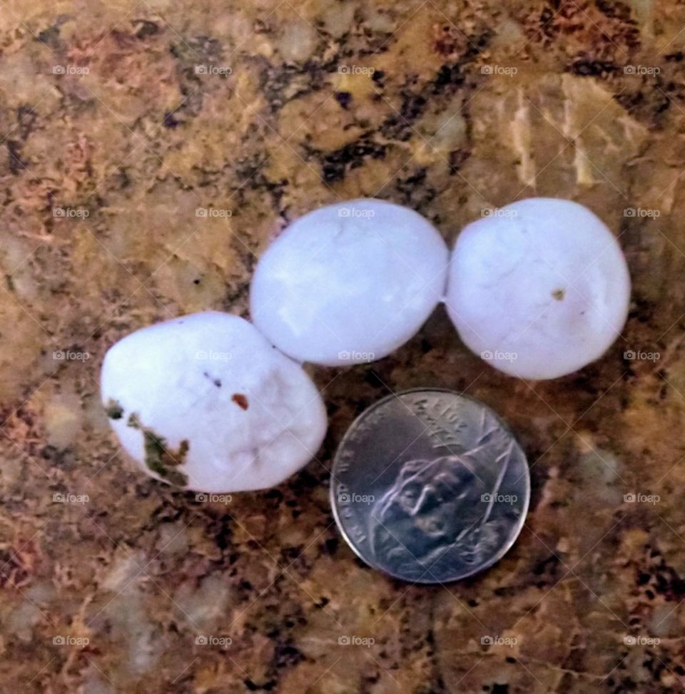 Nickel-sized hail