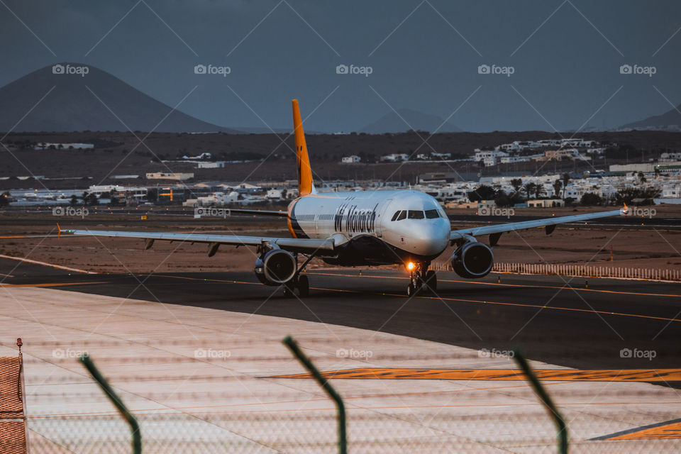 Airplane and airport 