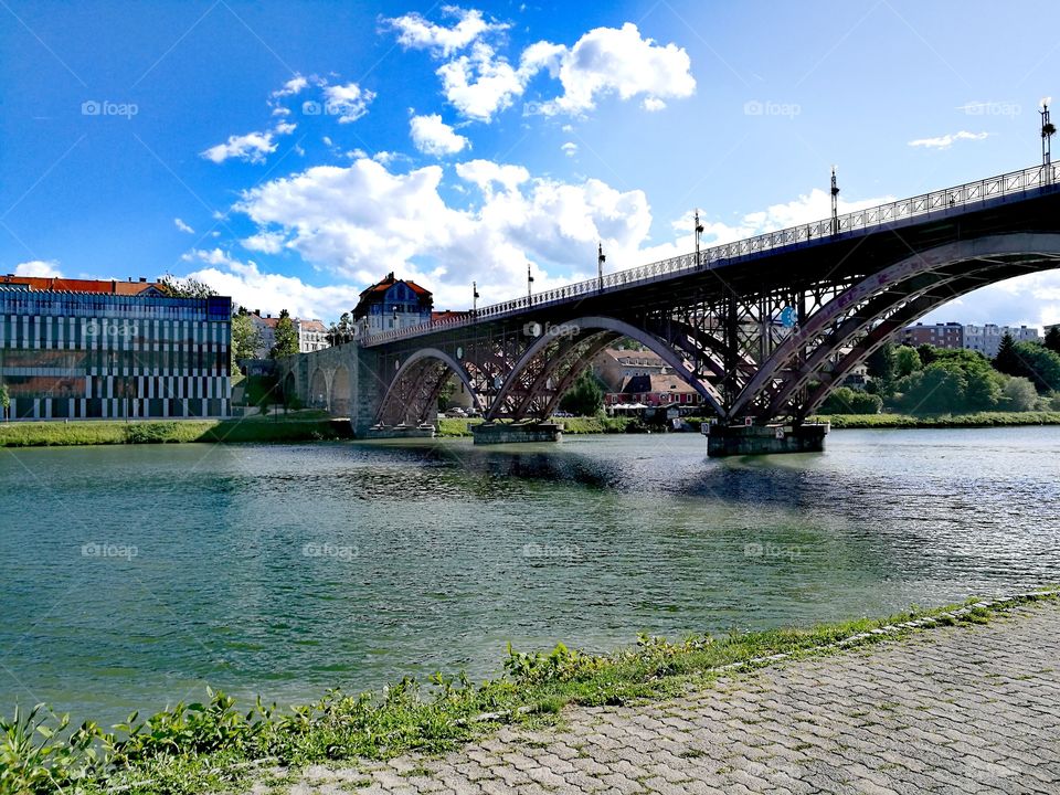 Maribor bridge on river Drava