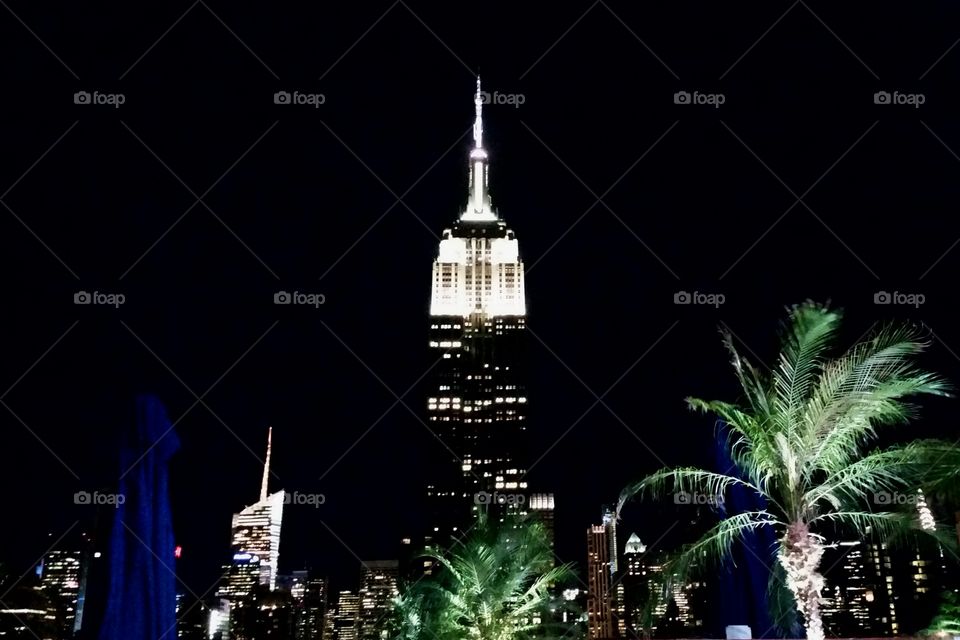 Empire State Building at night in New York City