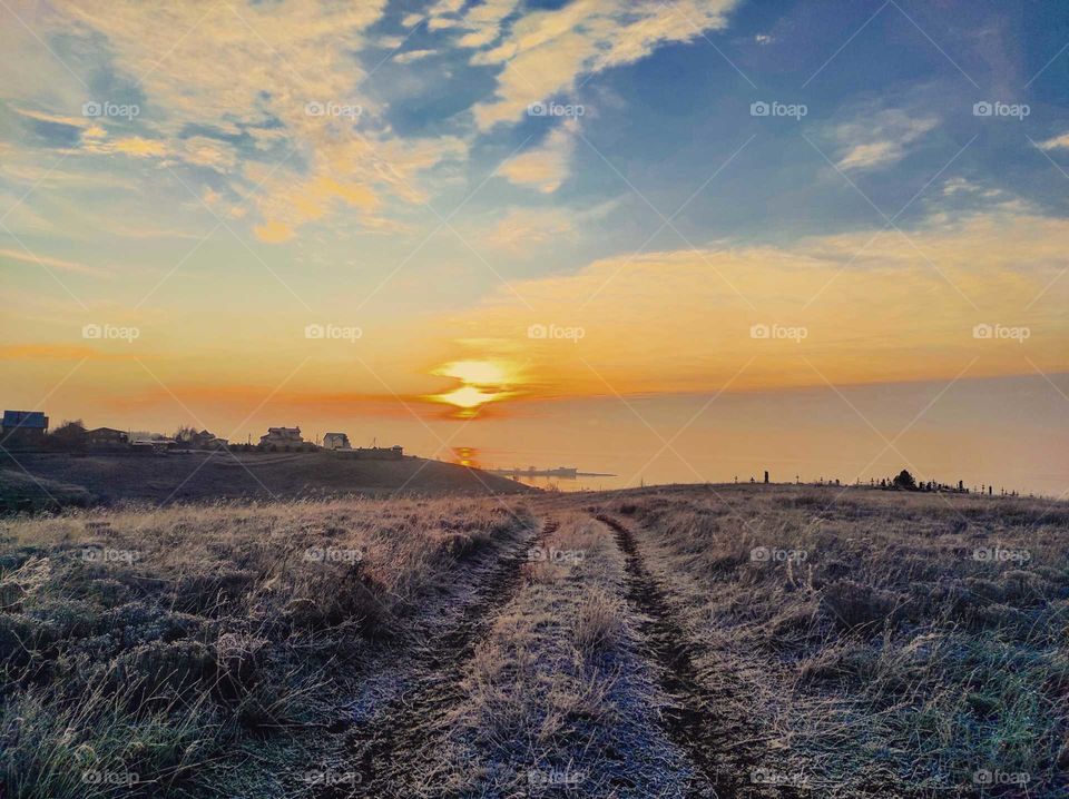 The road to winter dawn