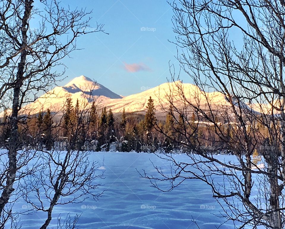 Mountain in north Sweden 