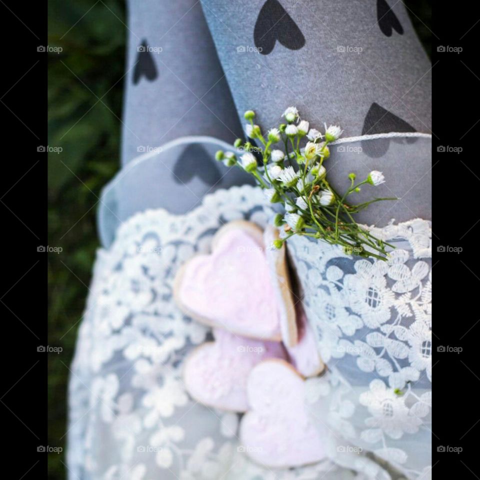 spring flowers legs girl picnic