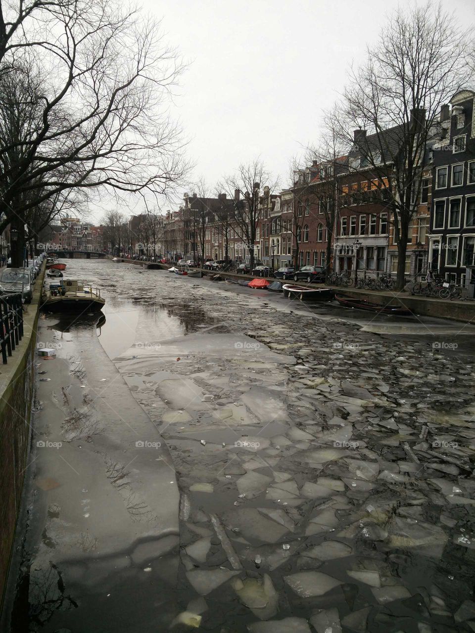 Amsterdam frozen canals