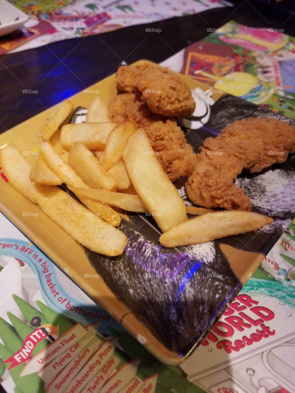 chicken and fries