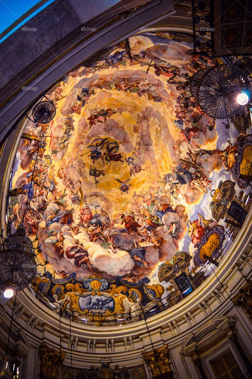 Basilica de la Virgen de los Desamparados, frescos de Antonio Palomino (Valencia - Spain)