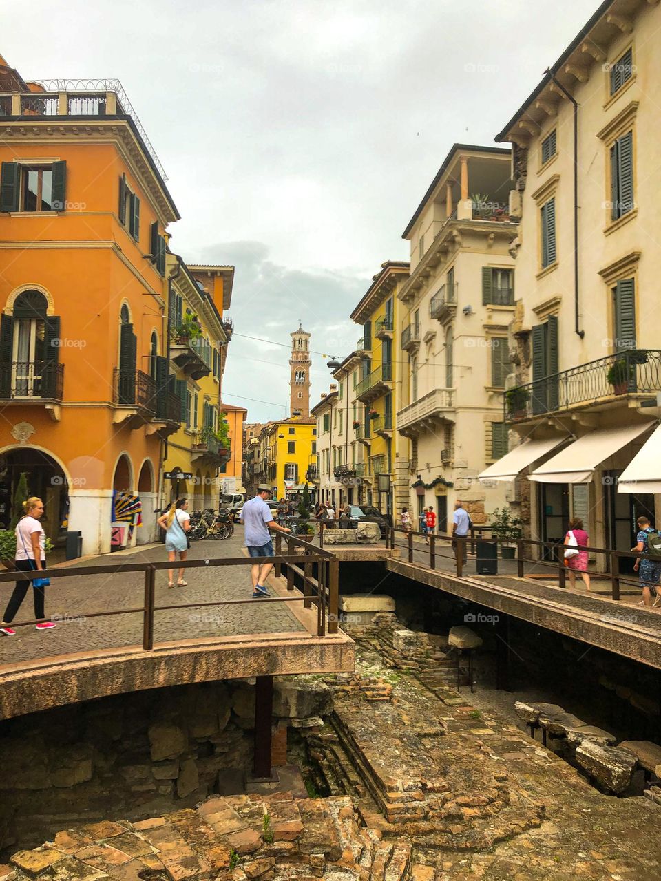 Beautiful old buildings in Verona Italy