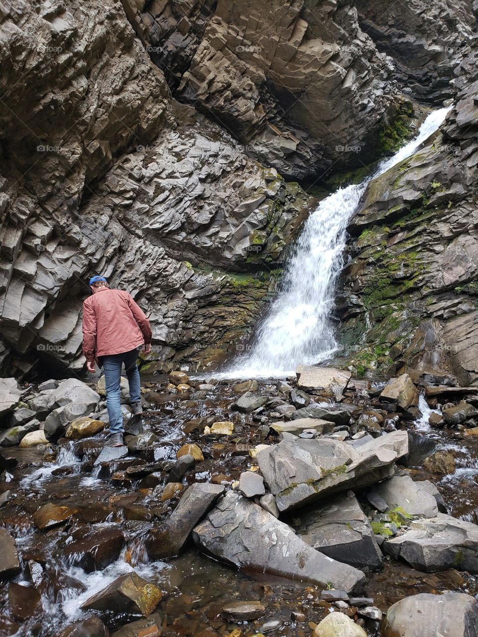 waterfall in  Grande Cache Alberta, Canada.