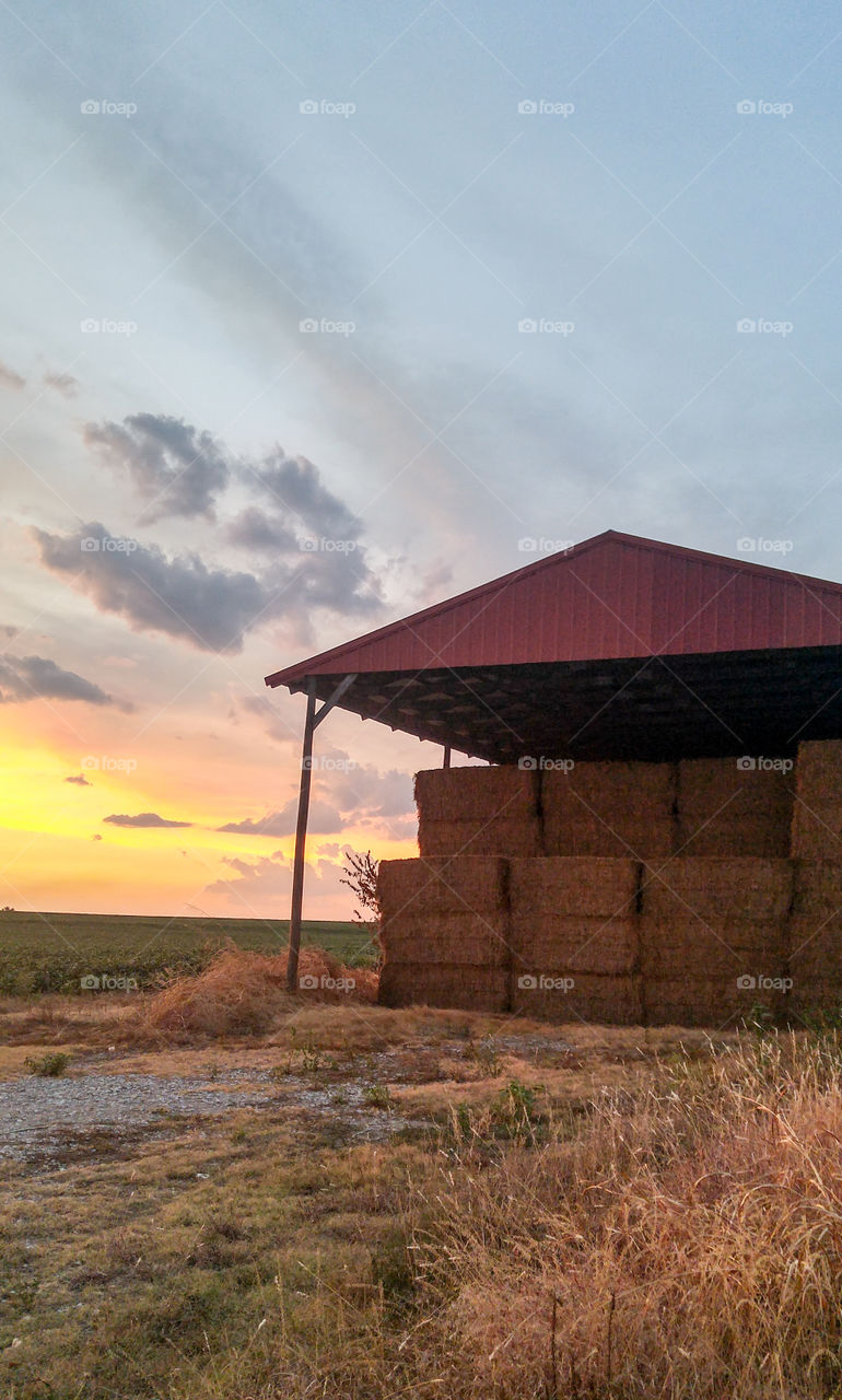 Haybarn at Sundown