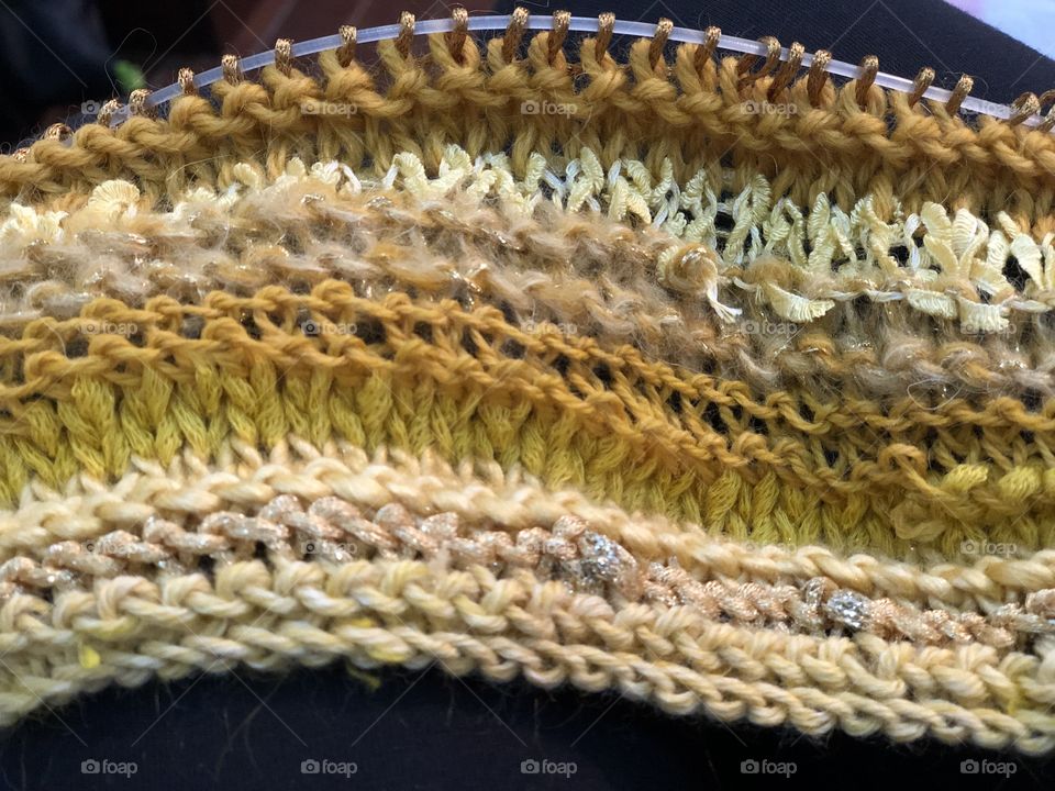 Yellow cab knitting 