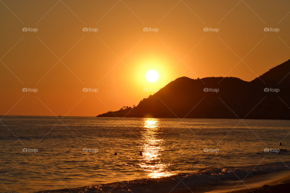 sunset in Alanya turkey