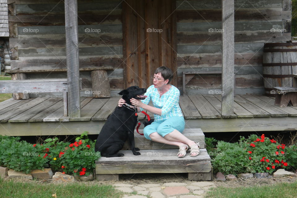 Mommy and Leesa . At the Reed's Bridge Historical Battlefield, Jacksonville, AR