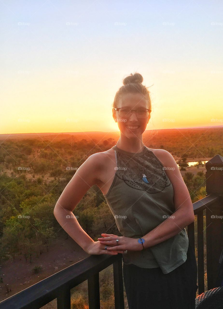 Me in front of an African sunset 
