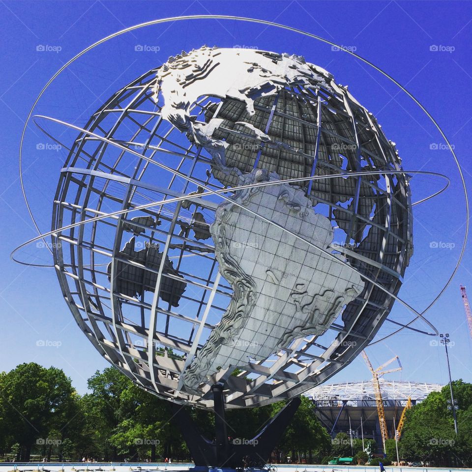 The Unisphere . NY World's Fair pavilion 