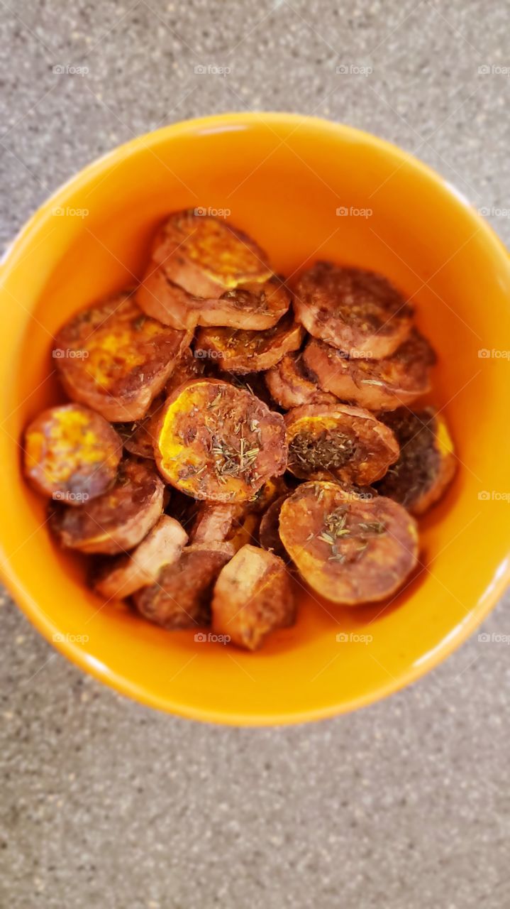 spiced sweet potato chips