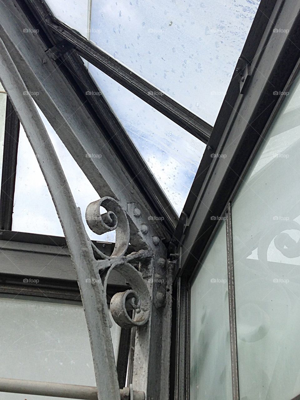 Low angle view of metal design