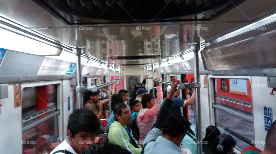Mexico City's subway Saturday. traveling to have fun