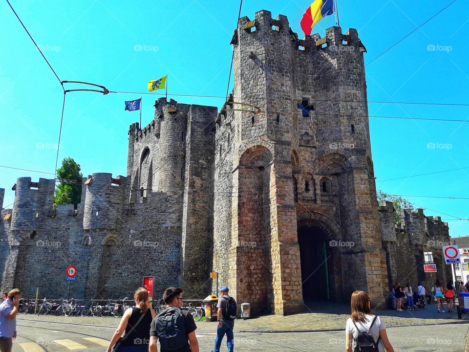 Het Gravensteen castle in Ghent