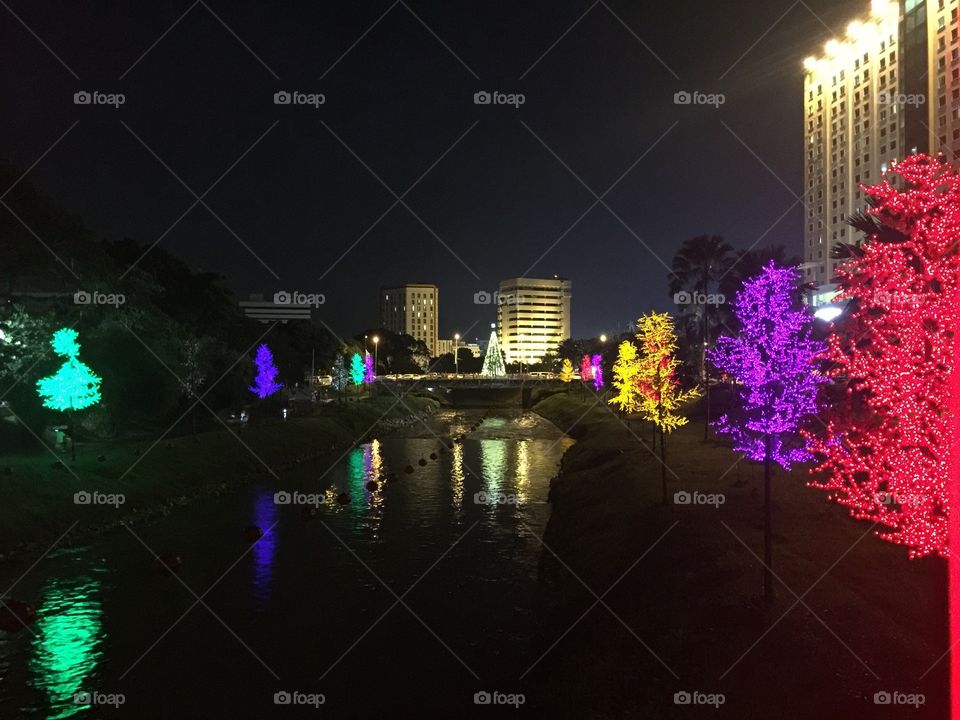 Colorful night lights