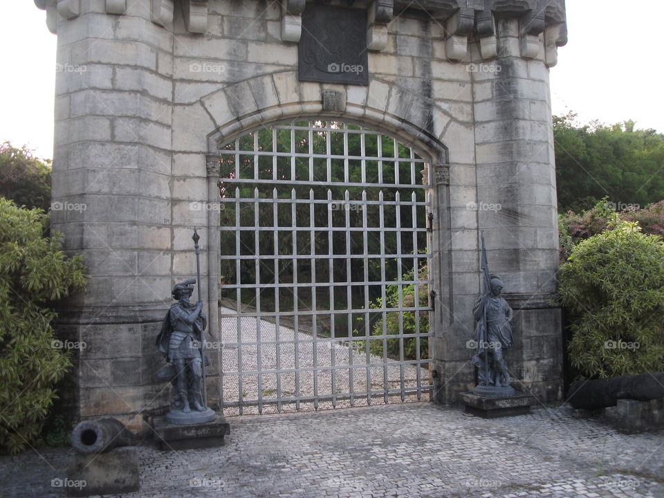 Reproduction of a castle entrance.