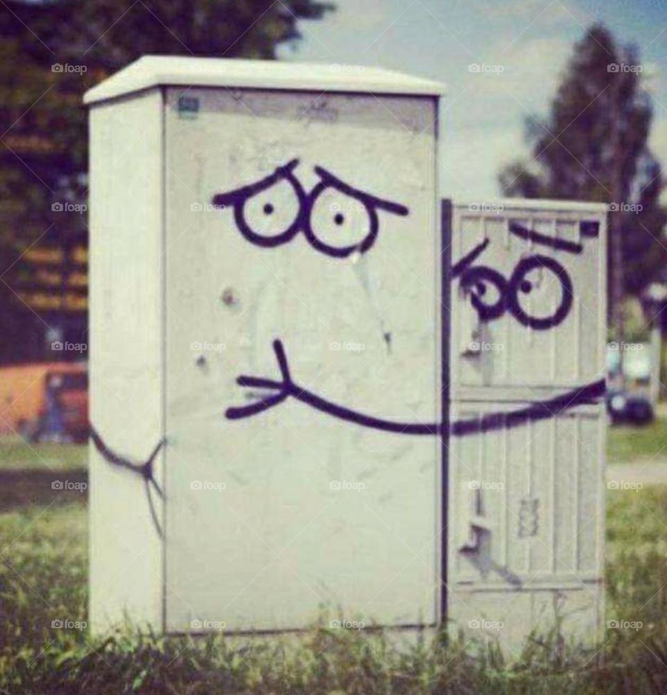 painting on the roadside box