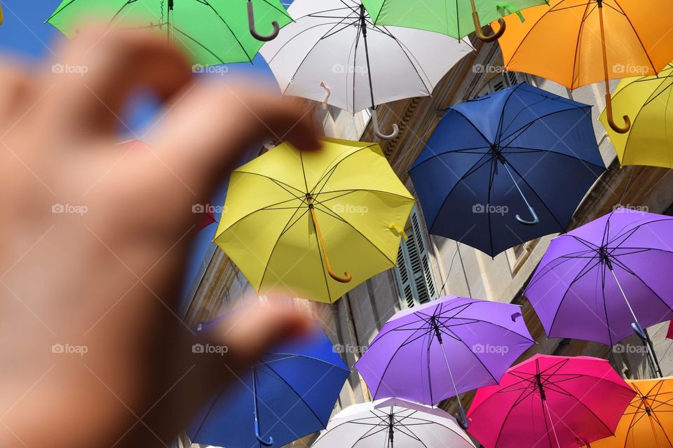 Beautiful colorful umbrellas 