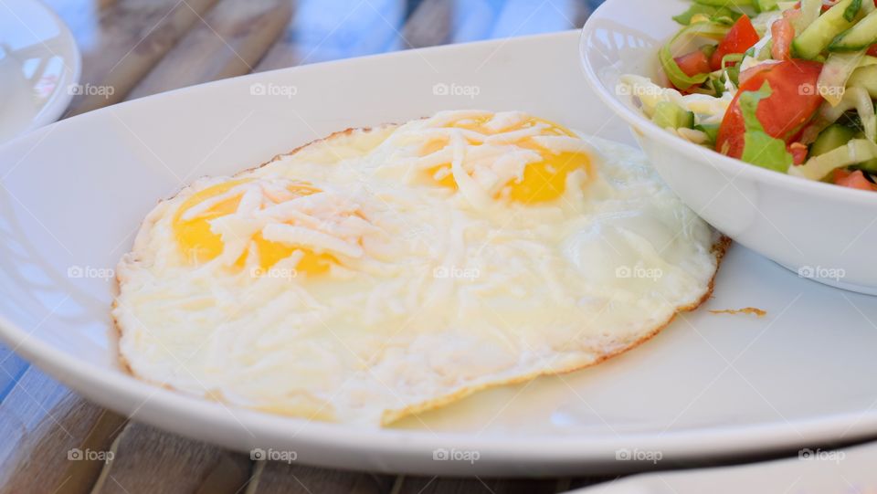 Close-up of fried egg