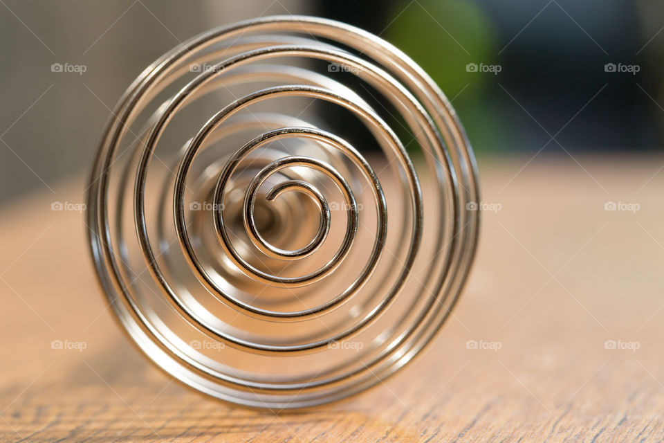 Circles! Image of macro closeup of kitchen utensil whisk forming metal circles