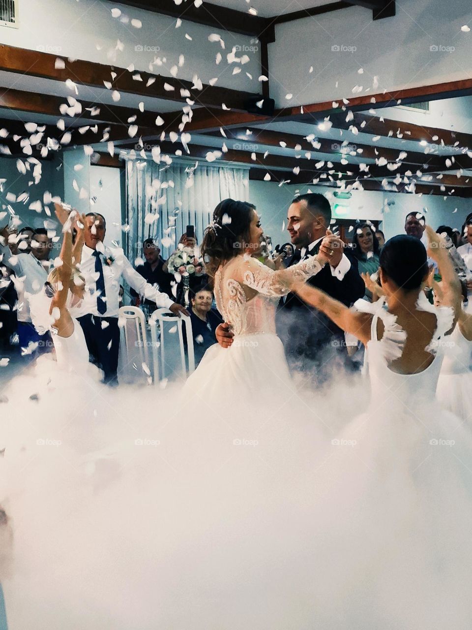 bride and groom dance