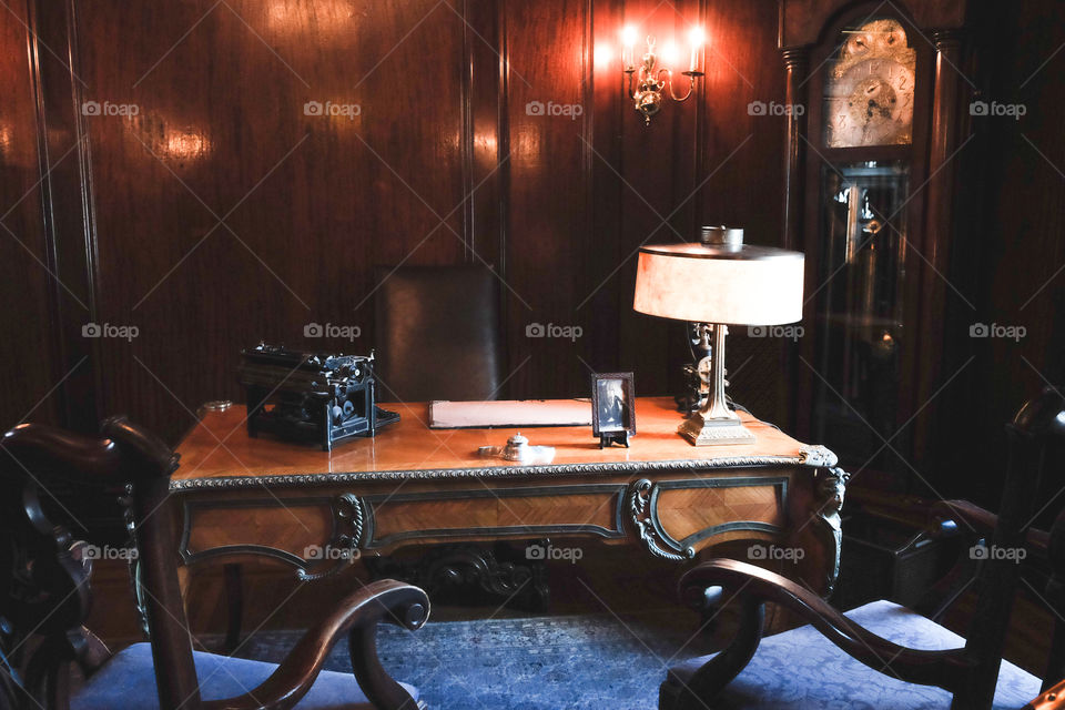 Very ancient rustic office