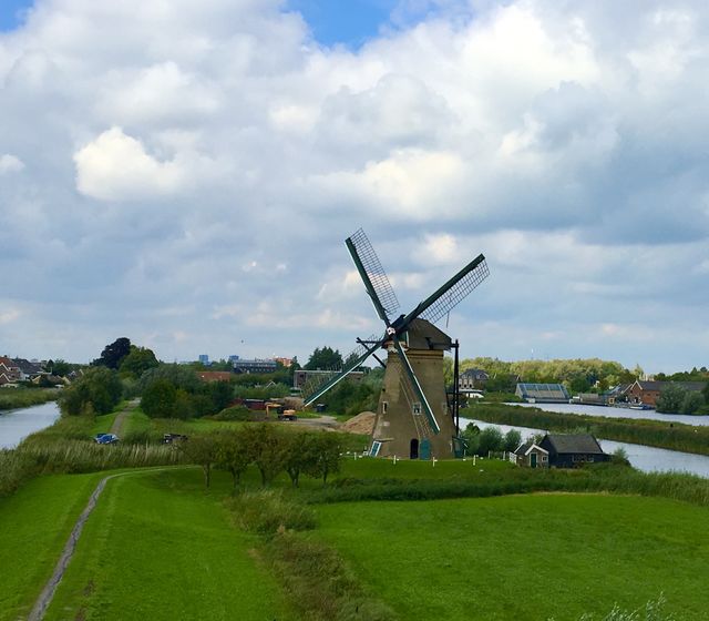 Windmills Nature and Green in The Netherlands 