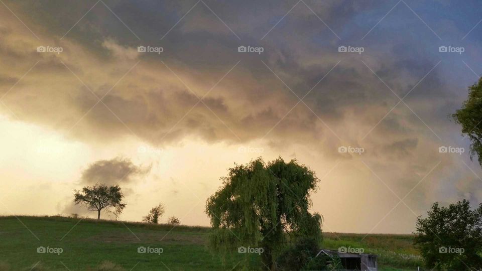 Summer Storm. watching the storm roll in over the lower 40