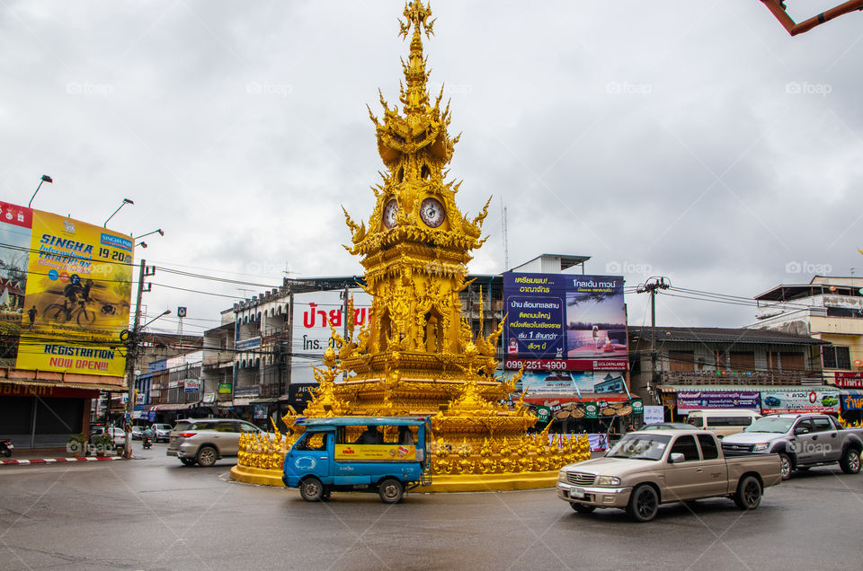 Clock Tower in Chiang Rai Thailand Southeast Asia
