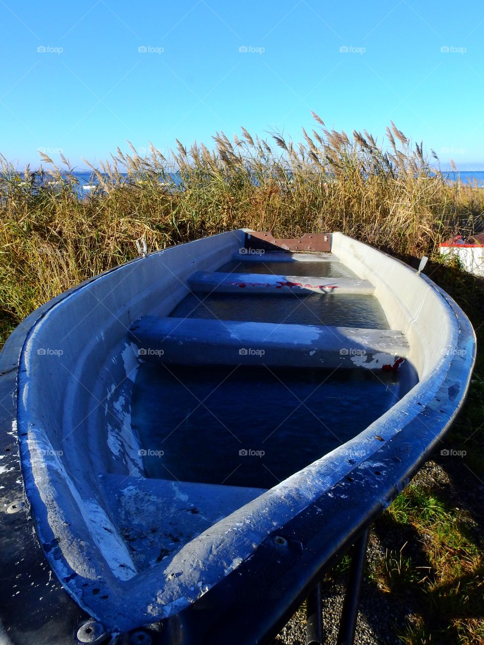 Ice in a boat