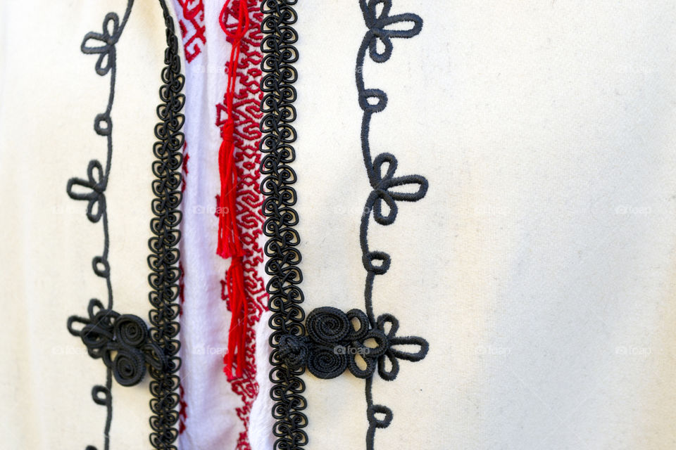 Close-up of some traditional Romanian embroidery