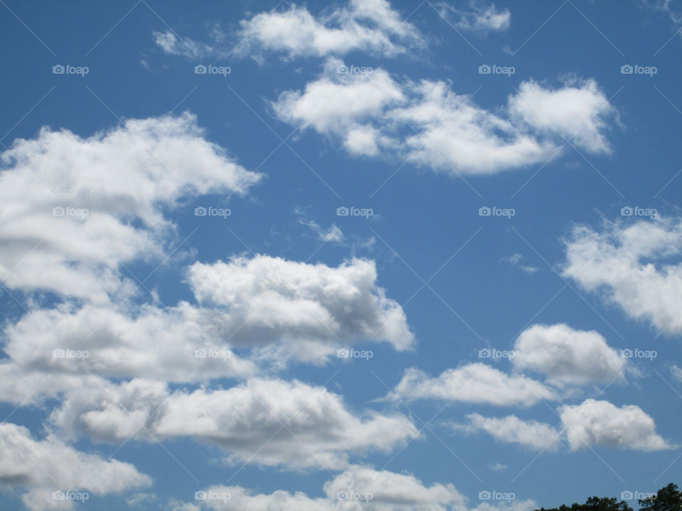 sky blue white sunny by ashley77