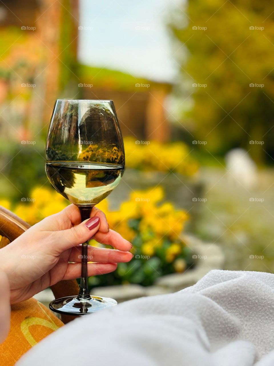 Wine in Hand: Savoring a Garden Moment