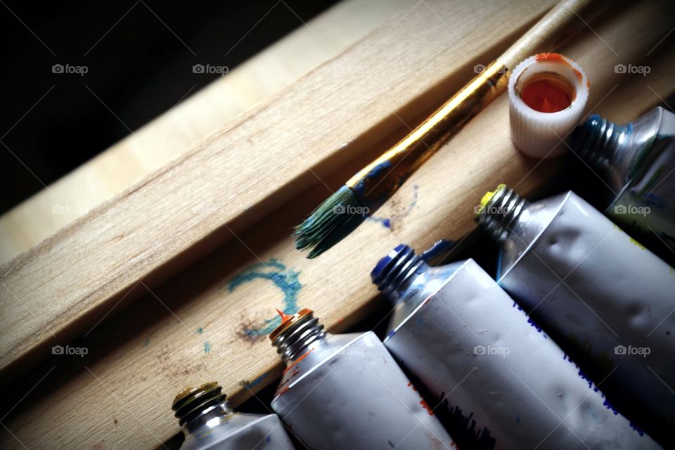 painting equipment, oil color