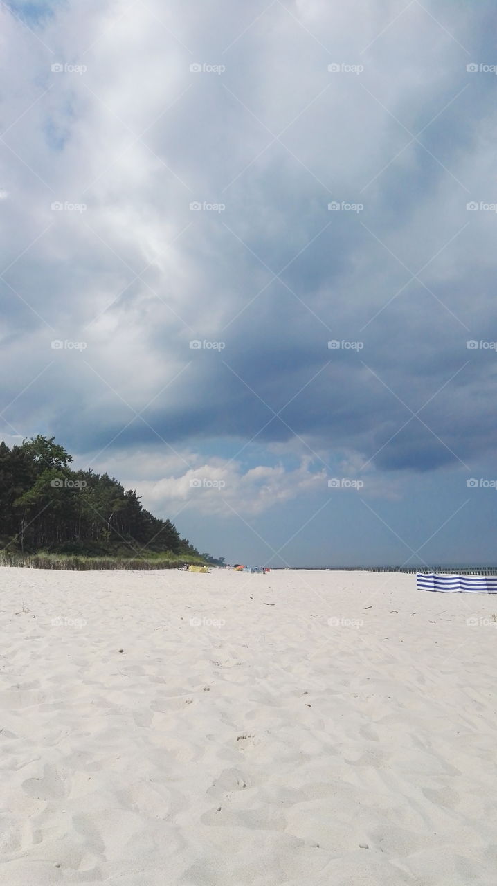 beach and clouds