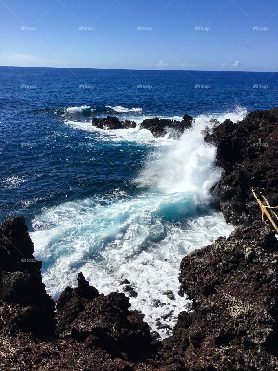 Crashing waves on the Big Island