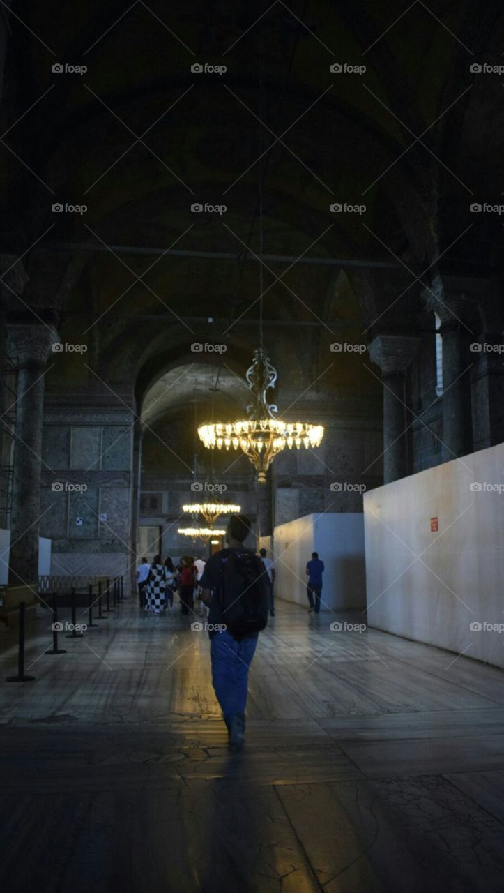 a candid of Me roaming the aya sofia in Istanbul Turkey